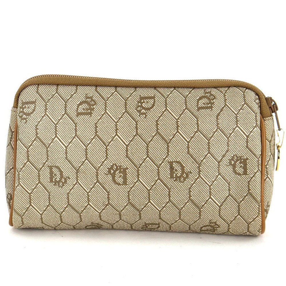 Dior Clutch Brown Honeycomb One Beige Accessory Makeup Brown Tan